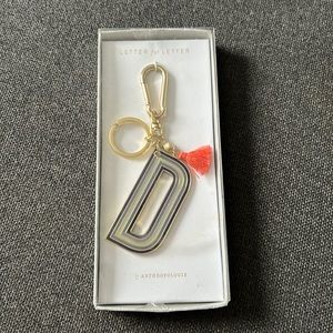 New never used key chain letter D